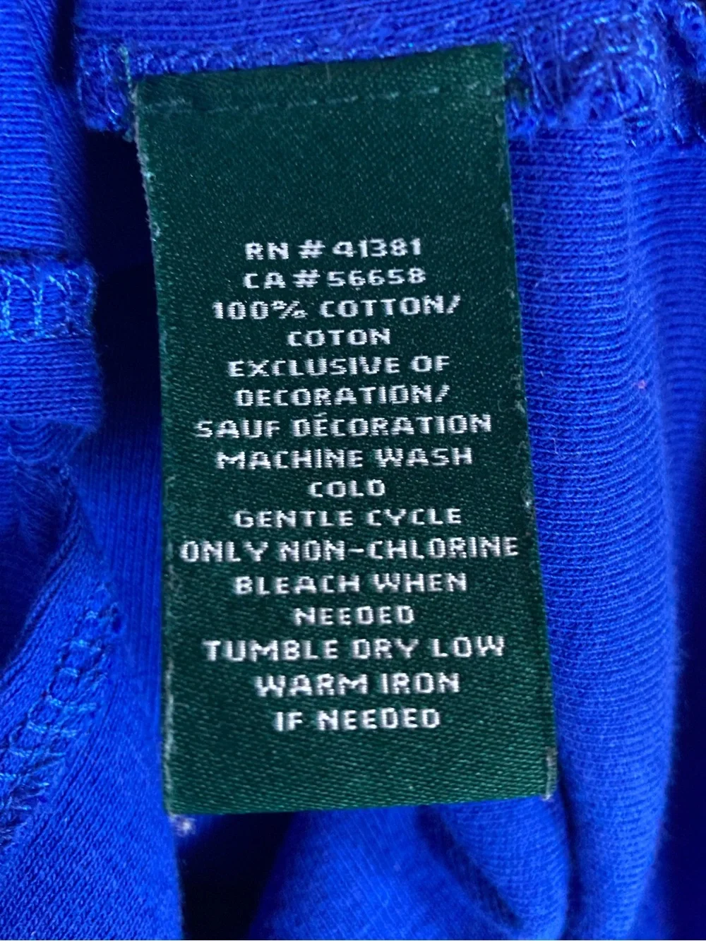 Lauren Ralph Lauren Preppy Royal Blue Cotton Knit 1/4 Sleeve Top - Picture 7 of 7
